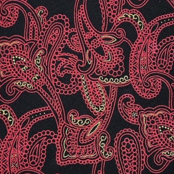 Brioni Black Red Gold Paisley 100% Silk Neck Tie Handmade In Italy Floral - Picture 3 of 5